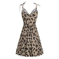 thumbnail image 6 of DHFJKG Summer Dresses For Women Leopard Beach Dress With Pocket V Neck Spaghetti Strap Casual Mini Sundress Versatile Dresses, 6 of 6