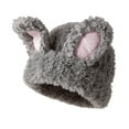 thumbnail image 2 of YAOBAMM Women Thick Cap Women Winter Hat Cartoon Rabbit Ear Decor Soft Plush Thick Warm Cold Resistant Elastic Slip Color Matching Ear Protection, 2 of 7