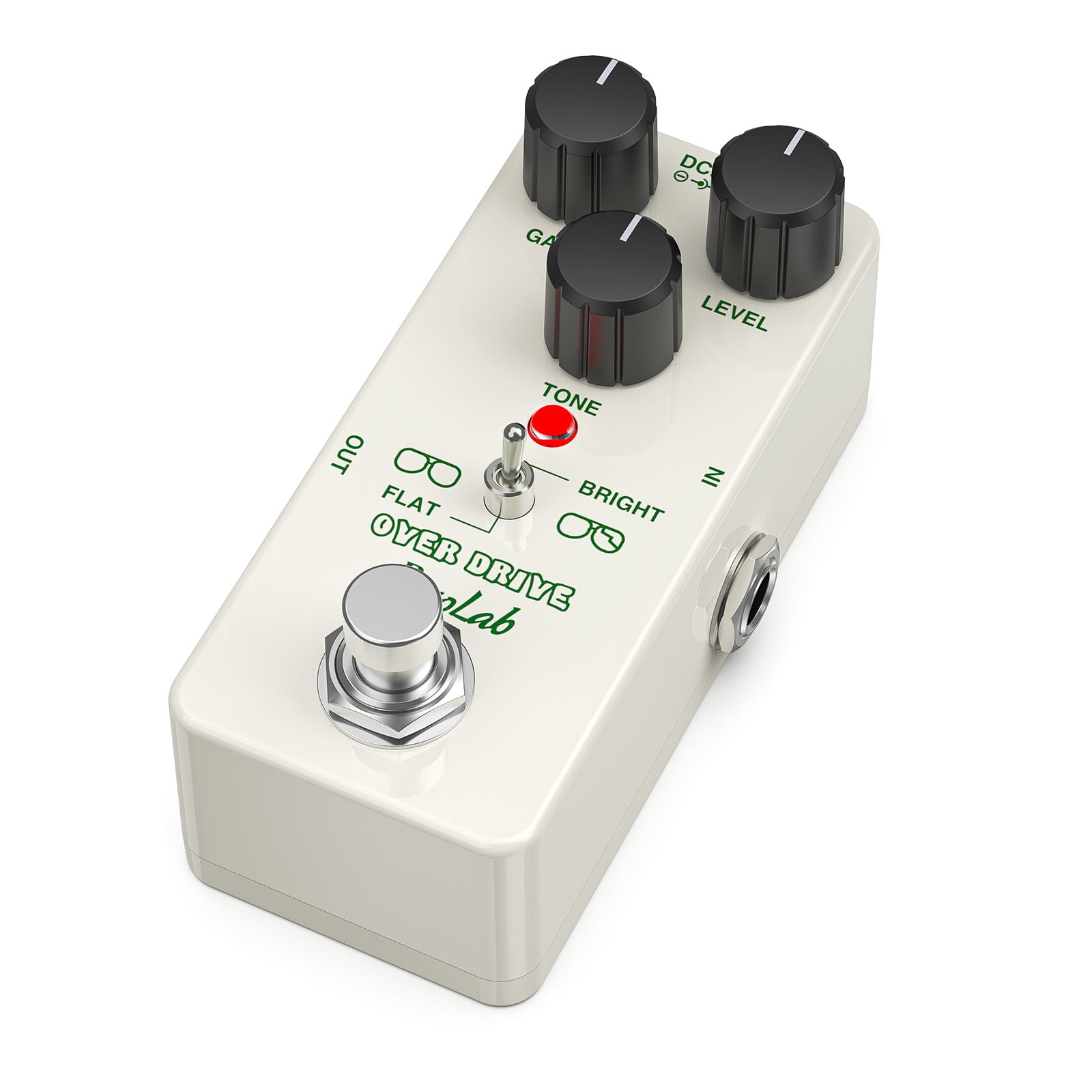 POGOLAB Overdrive Pedal Overdrive Guitar Pedal with Two Effects Bright and Flat True Bypass DC 9V Mini Pedal for Electric Guitar