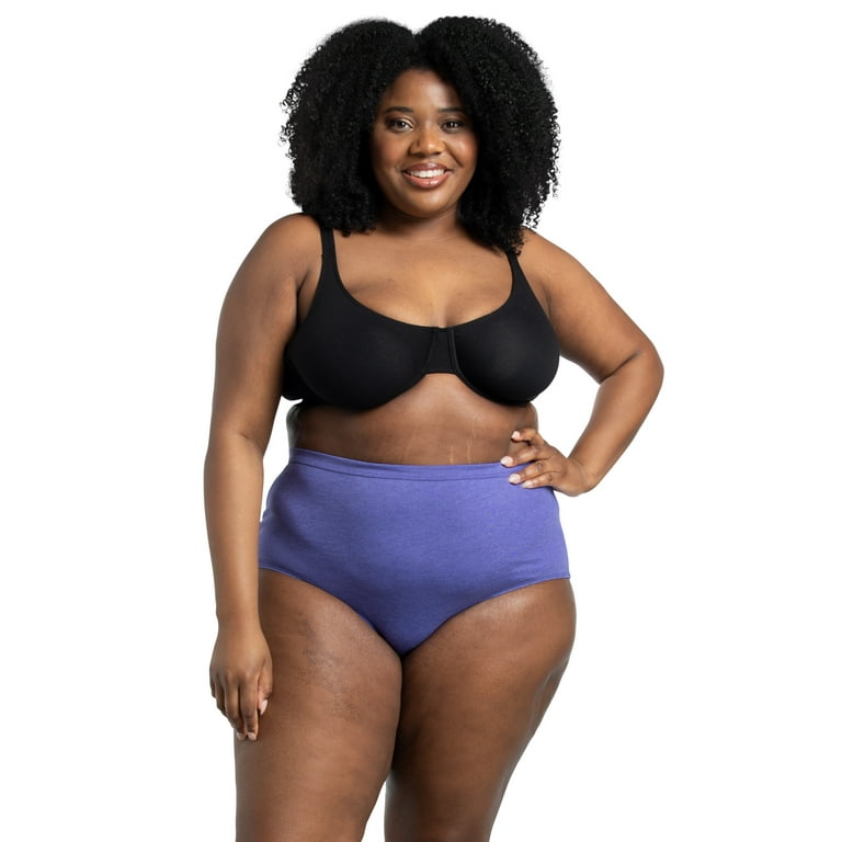Fruit of the Loom Women's Fit for Me Plus Size Underwear, Brief - Beyondsoft  Cotton Blend - Assorted, 9 : : Clothing, Shoes & Accessories