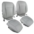 thumbnail image 3 of Guwzn Fits 2007-2012 LEXUS ES350 Driver Passenger Perforated Leather Seat Cover Gray, 3 of 10