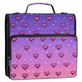 thumbnail image 5 of FORMRS Zipper Binder with Shoulder Strap 2-inch Ring 500 Sheet Capacity File Bag, Pixel Love, 5 of 5
