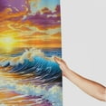 thumbnail image 3 of Patifu Sunset Waves Beach Shower Curtain for Bathroom 100% Polyester Fiber Chic Modern Decor with Hooks 36"x72, 3 of 7