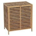 thumbnail image 3 of Bamboo Laundry Hamper with Lid, Removable Bag, Slatted Ventilation Design, Large Storage Basket, Perfect for Bathroom  Laundry Room, 3 of 7