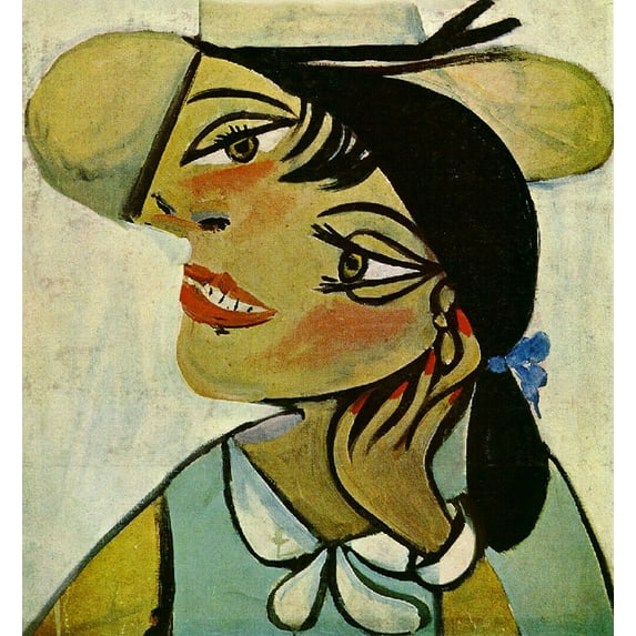 Portrait of Woman in D`hermine Pass 1923 Picasso - CANVAS OR PRINT WALL ART
