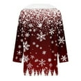 thumbnail image 5 of Womens Tops Long Sleeve Shirts Print With Collar Christmas Festive Seasonal Party Fall Clothes for Women Tees Blouses Red S, 5 of 5