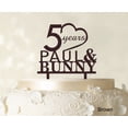thumbnail image 1 of Happy Birthday Cake Topper Csutom Name Brown Cake Topper Cake Decoration Color Option Available 6-7 Inches Wide, 1 of 1