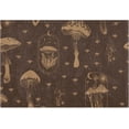 thumbnail image 4 of SKYSONIC Bath Mats Toiletry Mat, Fluffy Plush Absorbent Bath Rugs Carpet with Non Slip Bottom for Bathroom Floor Toilet Tub and Shower-Boho Mushroom, 4 of 7