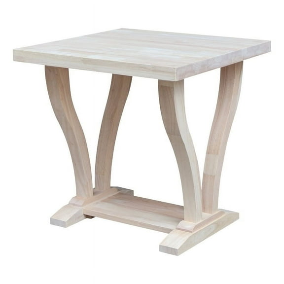 International Concepts Solid Wood LaCasa End Table - Unfinished