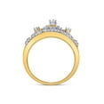 thumbnail image 4 of FB Jewels 10kt Yellow Gold Womens Round Diamond Tiara Crown Band Ring 1/5 Cttw, 4 of 4