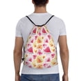 thumbnail image 2 of Kdxio Watermelon Print Drawstring Backpack Bag,Waterproof Draw String Back Sack, Gym Drawstring Bags Swim Bag For Unisex, 2 of 9