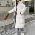 thumbnail image 5 of Women Fashion Hooded Over The Knee Padded Jacket Long Loose Thick Padded Jacket Warm Winter Jackets Women Coats for plus Size Women Womens Long Winter Coat Hoods for Jackets Girls Thickened down, 5 of 5