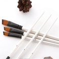 thumbnail image 4 of Nylon Paint Brush Set Double Color Angled Tip for Artists Painting Supplies Black Water Absorption 6Pcs, 4 of 4