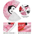 thumbnail image 2 of FMSHPON Valentine's Day Penguine Love Heart Xmas Christmas Tree Skirt Stand Mat for Holiday Party Decoration Indoor Outdoor 48 inches, 2 of 6