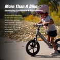 thumbnail image 3 of Strider 12” Sport Bike, Matte Gray - No Pedal Balance Bicycle for Kids 1 to 4 Years - Includes Safety Pad, Padded Seat, Mini Grips & Flat-Free Tires - Tool-Free Assembly & Adjustments, 3 of 9