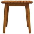 thumbnail image 4 of 3pc Outdoor Tea Table Set, 2 Chair, Slatted Solid Brown Acacia Wood, 4 of 6