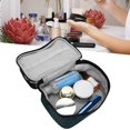 thumbnail image 5 of Estuche de cosméticos multifuncional Eddwiin, bolsa de maquillaje portátil de doble capa, organizador de almacenamiento de artículos de tocador(Verde), 5 of 5