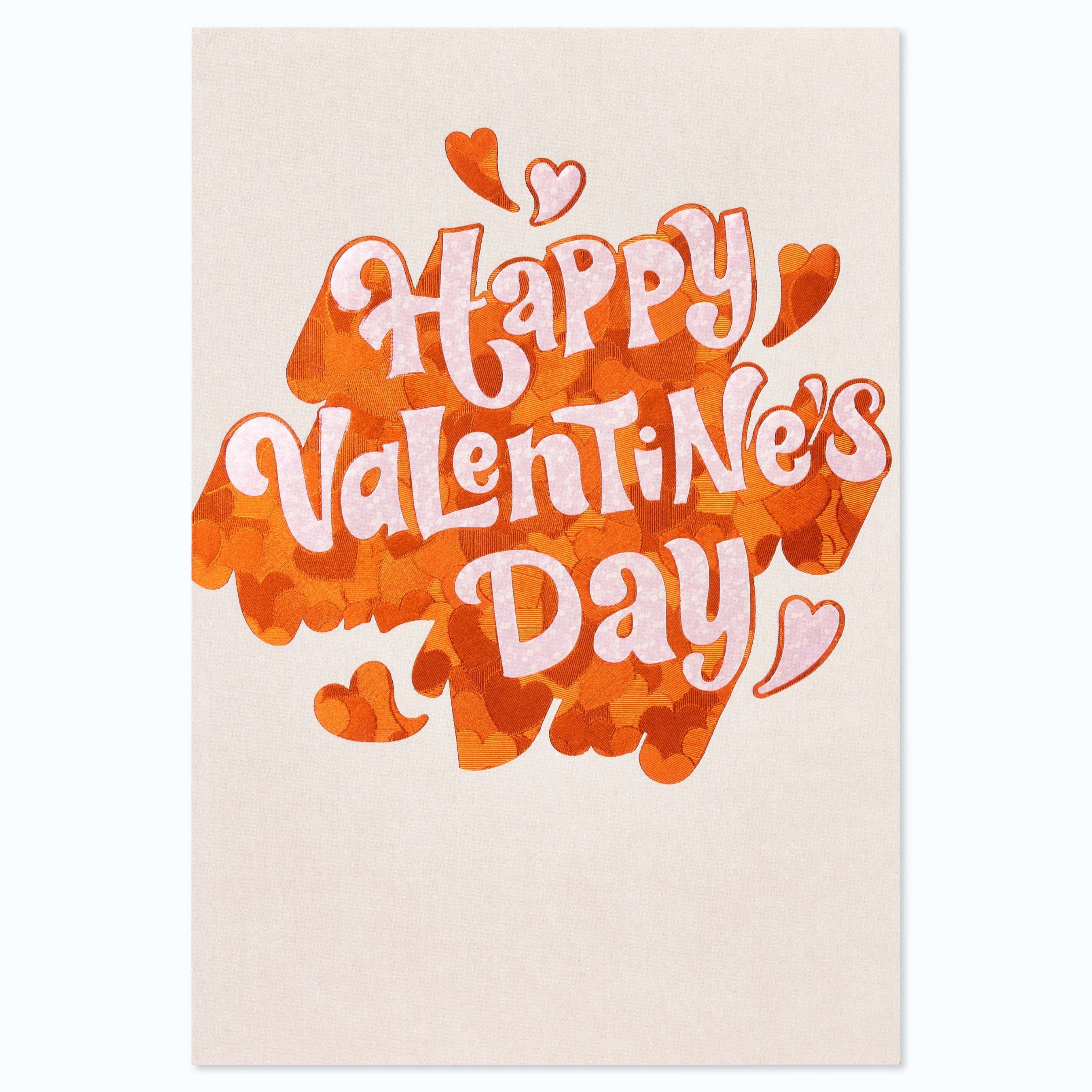 American Greetings Valentine's Day Card, Happy Valentine's Day Lettering