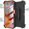 thumbnail image 2 of 6goodeals For Motorola Moto G 5G 2025 Case with Belt Clip, Slim Full Protection Hybrid Case & Rotating Belt Clip Holster with Built in Kickstand, Built in Screen Protector Deer, 2 of 8