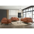 thumbnail image 3 of New Classic Furniture Como Leather Upholstered Sofa in Terracotta Orange, 3 of 7