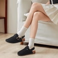 thumbnail image 2 of CKWLXQY Women's Suede Clogs with Back Strap Men's Cork Footbed Leather Mules Clogs for Women Comfort Memory Foam Slingback Clog Sandals with Adjustable Buckle Slip on Potato Shoes, 2 of 8