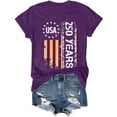 thumbnail image 4 of CONROSES 250Th Anniversary Usa Women's Short Sleeve T-Shirts V Neck Patriotic Usa Flag Graphic 4Th Of July Tshirt Independence Day Tee Blouses For Lady, 4 of 4