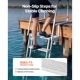 thumbnail image 3 of KFFKFF 5-Step Flip-Up Dock Ladder, Durable Aluminum Alloy Boat Swim Ladder with Non-Slip Wide Steps, 350 lbs Load Capacity, Pull Rope for Easy Use, Ideal for Lake, Pool, and Marine Boarding, 3 of 9