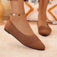 thumbnail image 5 of Wensltd Womens Casual Fashion Flat Shoes Solid Color Pointed Toe Flat Soft Sole Slip on Shoes Closed Toe breathable, 5 of 8