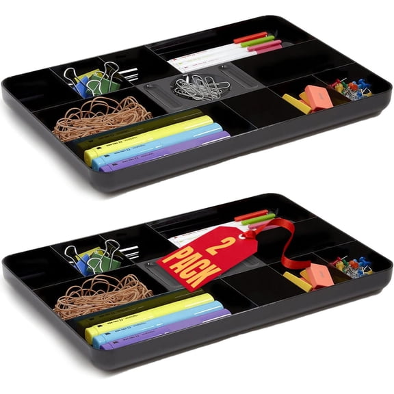 1InTheOffice Letter Opener, Envelope Opener Slitter Concealed Blade, Black 2 Pack