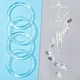 thumbnail image 6 of 4 Pack Wind Chime Supplies Top Ring Transparent Top Circles of Wind Chime Wind Chime Making Supplies Acrylic O Ring with 1 Roll Elastic Thread for Outdoor Home Garden Patio, 6 of 7