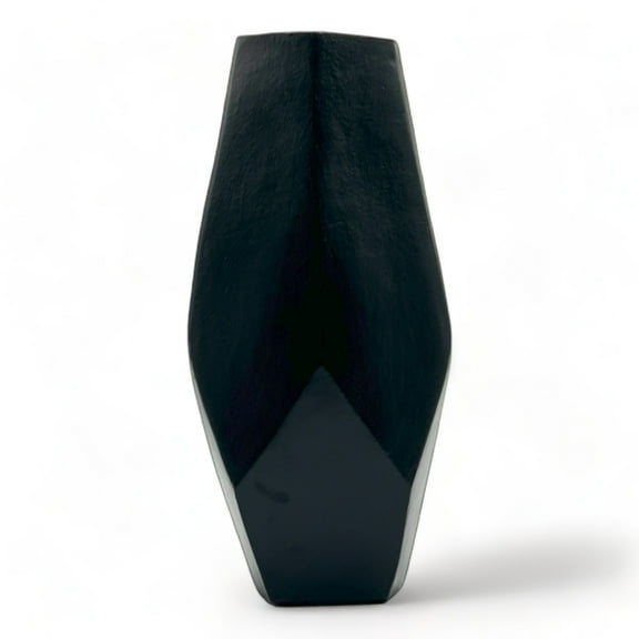 16 inch Black Decorative Metal Flower Vase by 90210 Kitchen and Bath