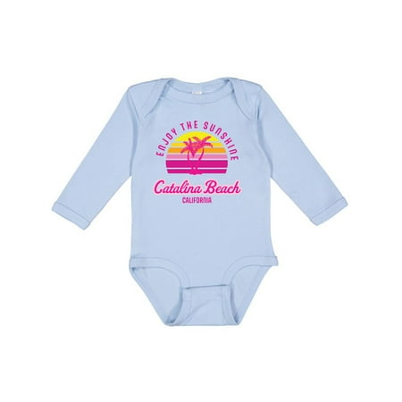 

Inktastic Summer Enjoy the Sunshine Catalina Beach California in Pink Boys or Girls Long Sleeve Baby Bodysuit