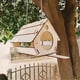 thumbnail image 2 of Wooden Birdhouse with Perch Bird Feeder Household Bird Box Suitable for Outdoor Garden Decoration Wood Color, 2 of 5