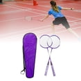 thumbnail image 6 of Tnarru Badminton Racket, Badminton Equipment, 1 Pair Badminton Racket Set, Shuttlecock Racket for Couples, Family, Practice, Lawn, Beach Violet, 6 of 10