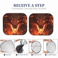 thumbnail image 6 of Honeii Magma Fire Black Dragon Print Foldable Car Sun Shade for Windshield, 2-Piece UV Protection Shade, Protects Car Interior, Ideal for Cars, Trucks, SUVs-Large, 6 of 6