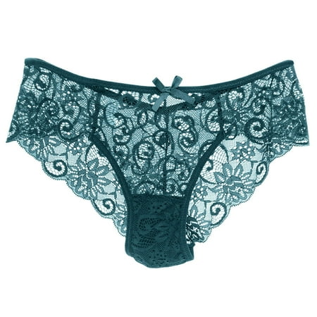 kpoplk Womens Underwear Invisible Seamless Hipster Lace Underwear Full Coverage Panties L Green