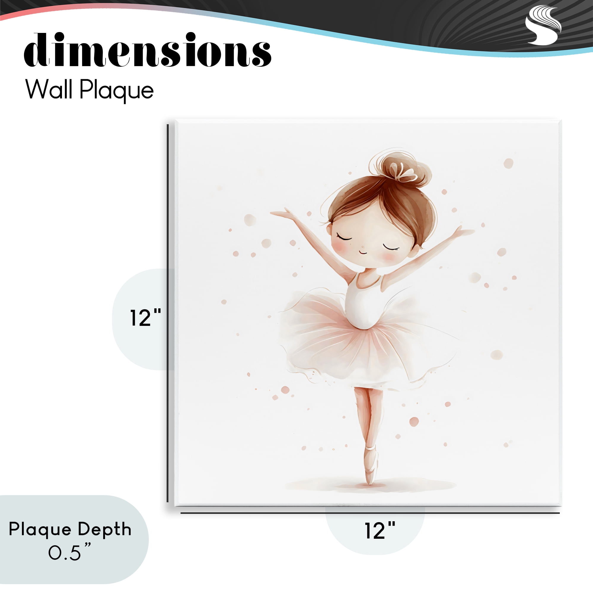 Stupell Industries Delicate Little Ballerina Girl Wall Plaque Art, design by Creative Studio