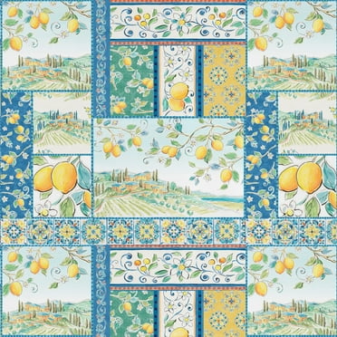 1 Yard 100% Cotton Mediterranean Breeze, Multi-color, 44" Wide for Quilting & Sewing by David Textiles