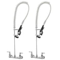 thumbnail image 1 of Aquaterior 2 Pack 41" Wall Mount Commercial Kitchen Pre-Rinse Faucet Swivel Pull Down Sprayer Fit for 2/3 Compartment Sink, 1 of 9