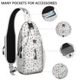 thumbnail image 2 of Sling Backpack,Christmas Forest Pattern Crossbody Bag with Water Bottle Holder,Waterproof Sling Bag for Men/Women with Chest Phone Holder for Hiking,Travel, 2 of 6