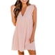 thumbnail image 2 of ICHUANYI Clearance Fashion Womens Solid Summer Sleeveless V-Neck Casual Hollow Out Zipper Patchwork Pocket Jumpsuit Romper(Pink, M) ICHUANYI WER2023080711543, 2 of 5