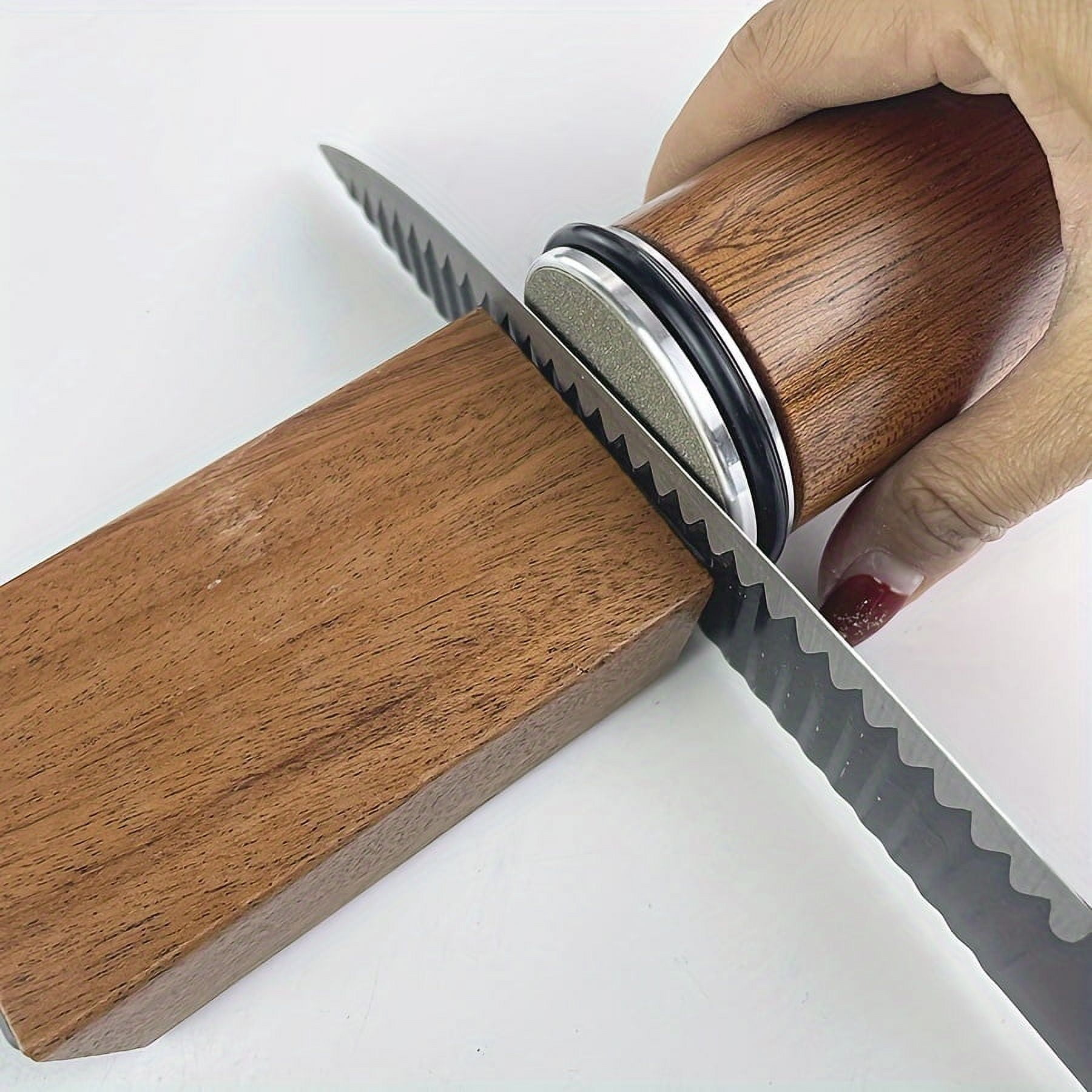 1 Set, Rolling Knife Sharpener, Fixed Angle Knife Sharpener, System Kit With Tumbler Diamond Grinding Stone, Grinding Apparatus With 15 And 20 Degrees, Kitchen Supplies