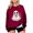 Red, variant on Feancey Oversized Crewneck Sweatshirts for Women Halloween Ghost Print Long Sleeve Tops Funny Casual Loose Pullover Sweatshirt Teen Girl Y2K Clothes Beige XL