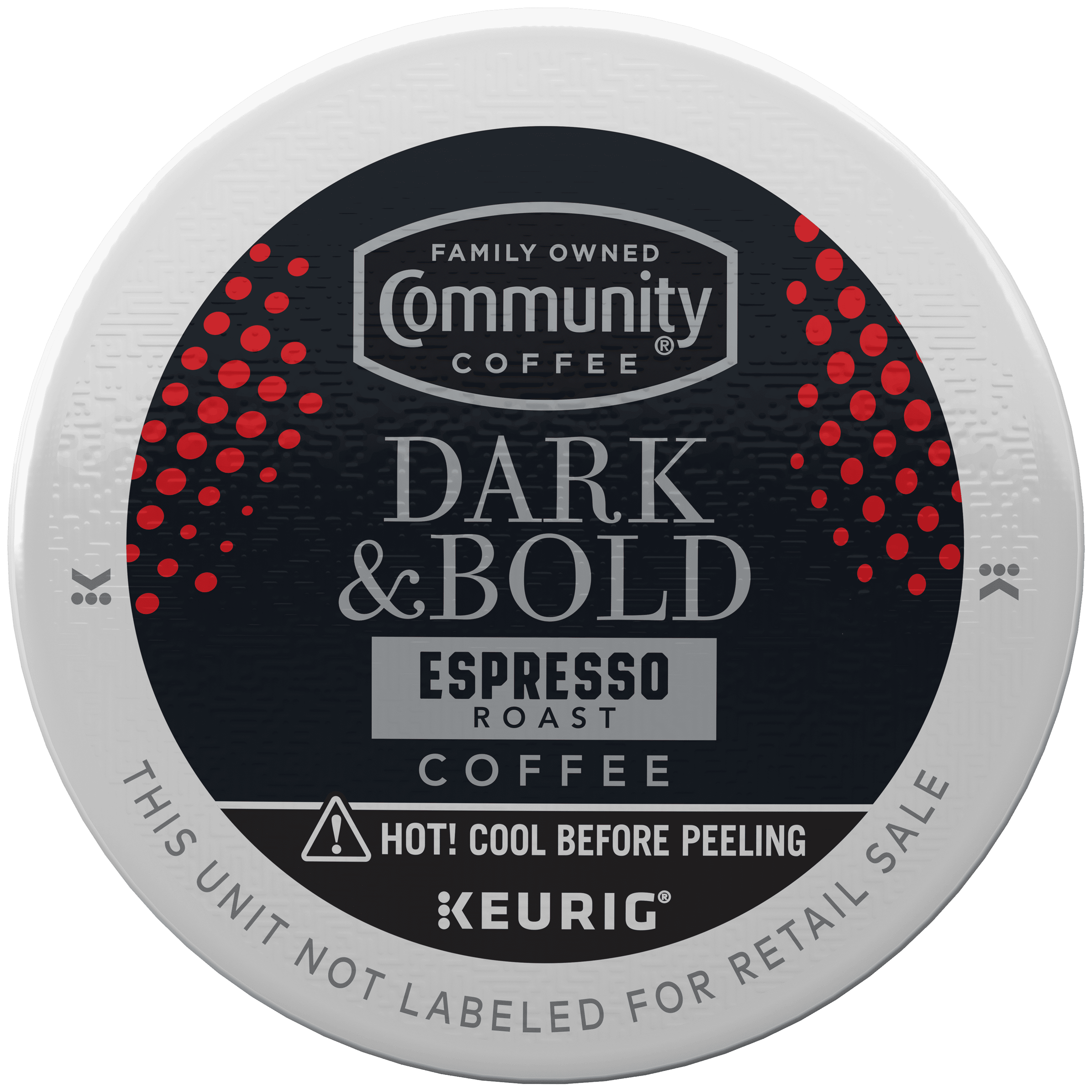 Community Coffee Dark & Bold Espresso Roast Extra Dark Roast Single Serve Keurig K-Cup Pods 24 ct Box