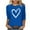 Blue, variant on UAMVSH Women's 3/4 Sleeve Tops Trendy Valentine's Day Pullover Shirts Cute Heart Graphic Crew Neck Dressy Blouses Summer Fall(X-Large,White 1)