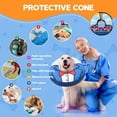 thumbnail image 3 of BEBANG Dog Recovery Cone, Comfy Inflatable Dog Collars for After Surgery, Dual-Sided Pattern Donut Collar for Dogs Cats, Not Block Vision(L), 3 of 8