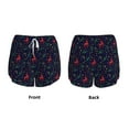 thumbnail image 3 of Susaid Christmas Deer Print Women's High Waisted Running Shorts Quick Dry Athletic Gym Track Workout Shorts Zip Pocket-X-Large, 3 of 7