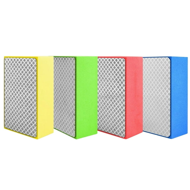 Stone Grinding Head For Concrete Restoration And Finishing Work Durable Abrasive Tool For Stone Ceramic Tile Glass Panel Edging With Sponge Backing 4PCS