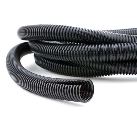 Secure Cable Ties 3/4 Inch Black Flexible Split Loom - 10 Foot