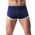 thumbnail image 2 of JSKUMAR Mesh Booty Shorts for Men Lounge Running Athletic Fitness Boxer Briefs Breathable Underwear Ranger Panties (Dark Blue,XL), 2 of 8